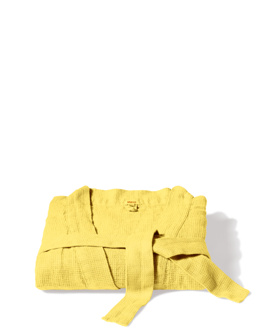 Merci - Peignoir En Lin - Jaune Citronnade
