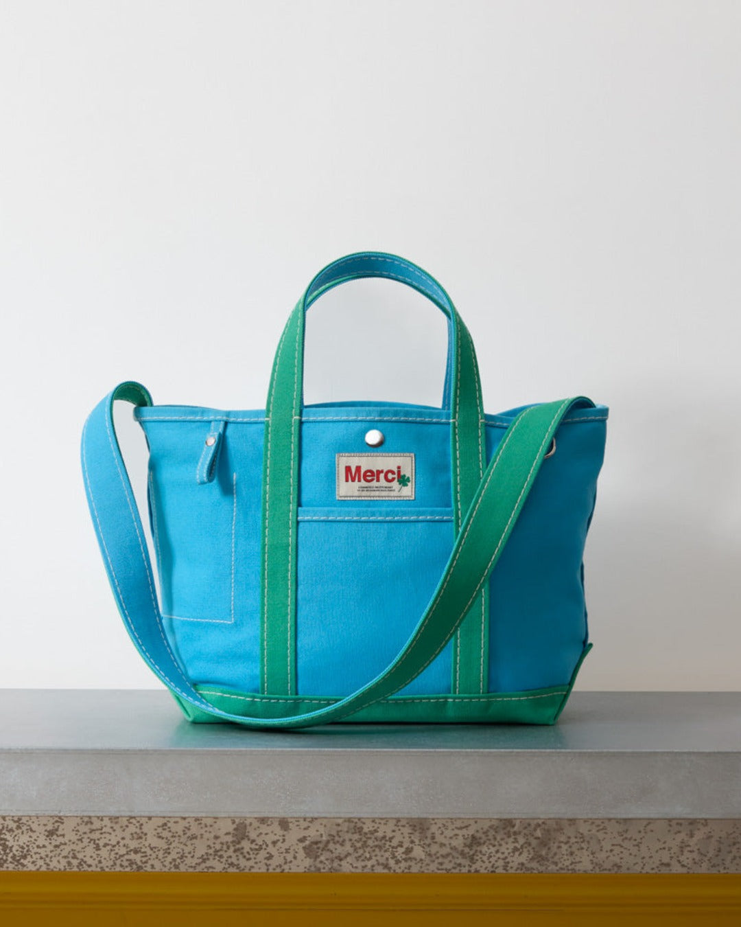 Merci - Cabas Candide - Bleu & Menthe