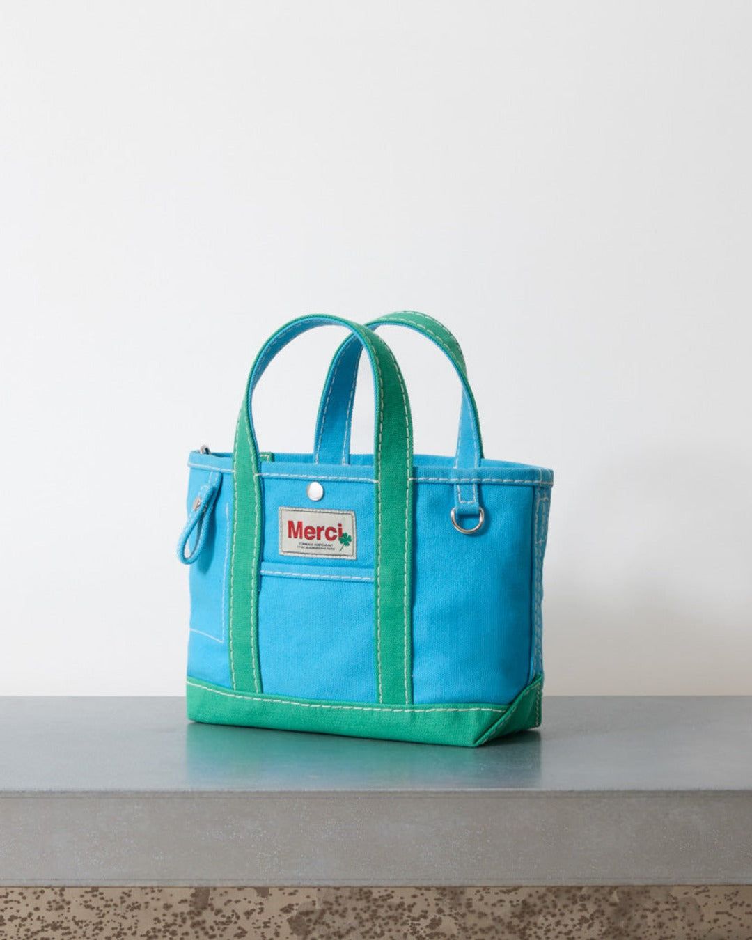 Merci - Cabas Candide - Bleu & Menthe