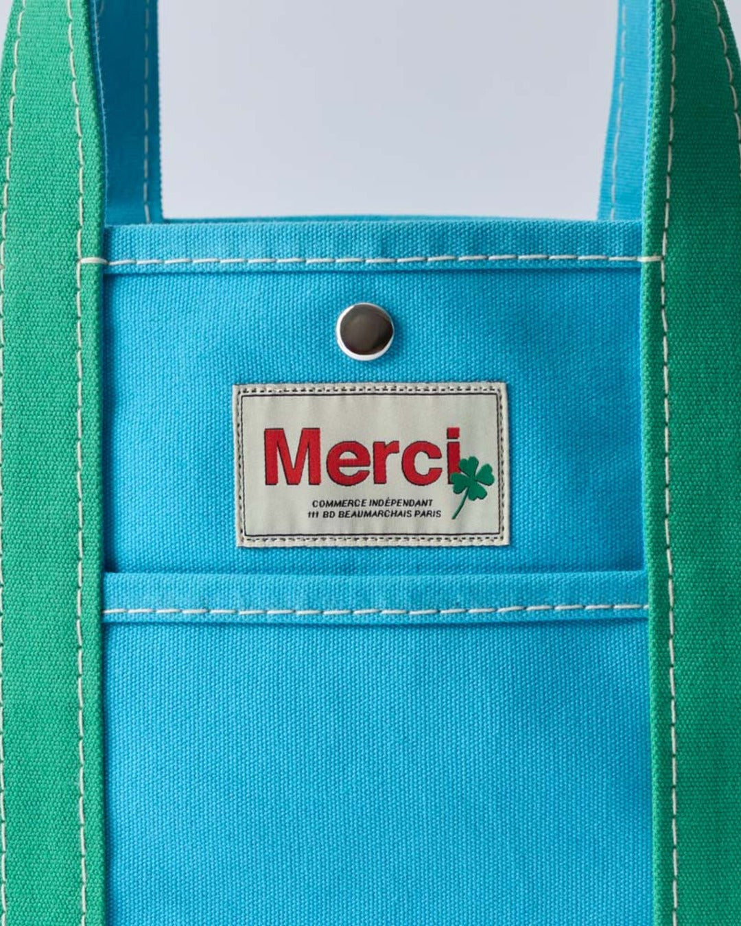 Merci - Cabas Candide - Bleu & Menthe