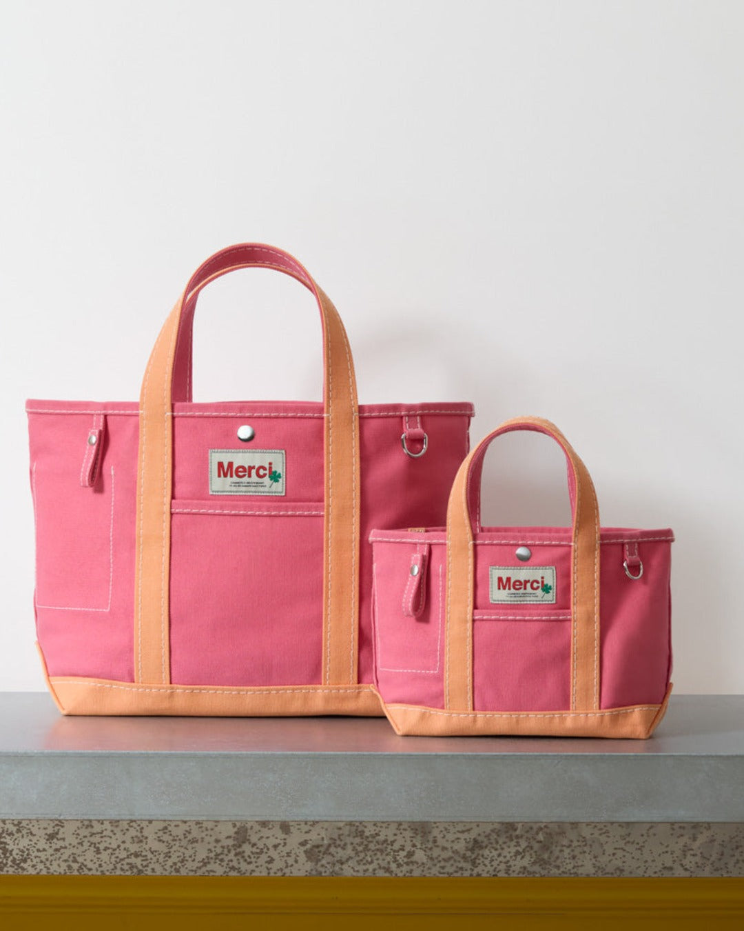 Merci - Candide shopping bag - Pink & Apricot