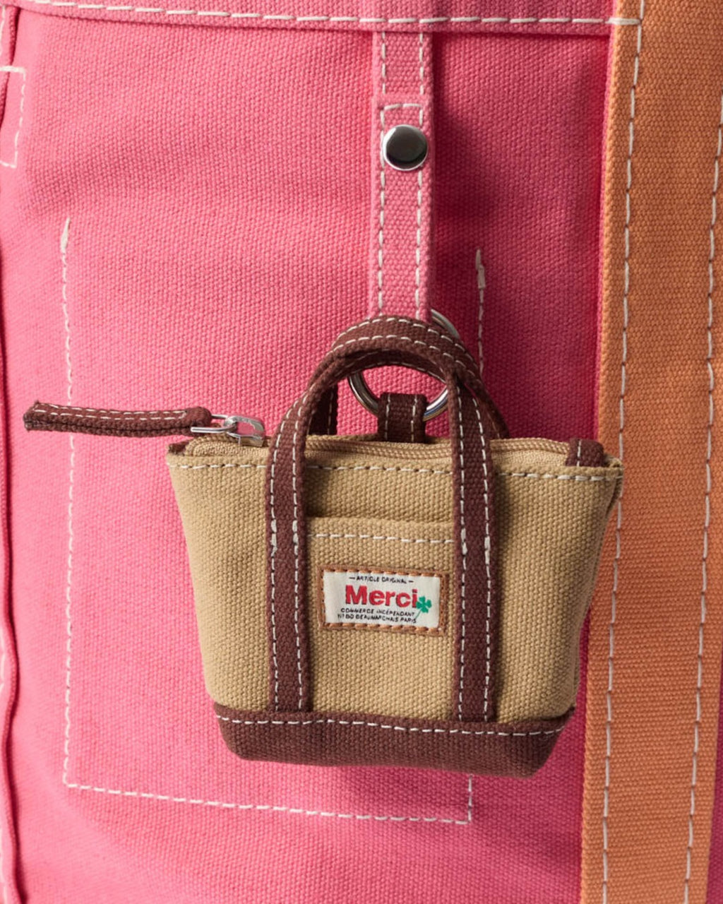 Merci - Candide shopping bag - Pink & Apricot