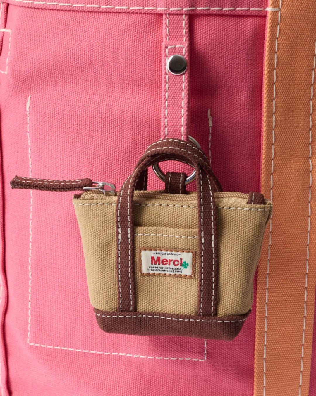 Merci - Candide shopping bag - Pink & Apricot