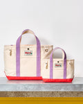 Merci - Candide shopping bag - Ecru, Lilac, and Red