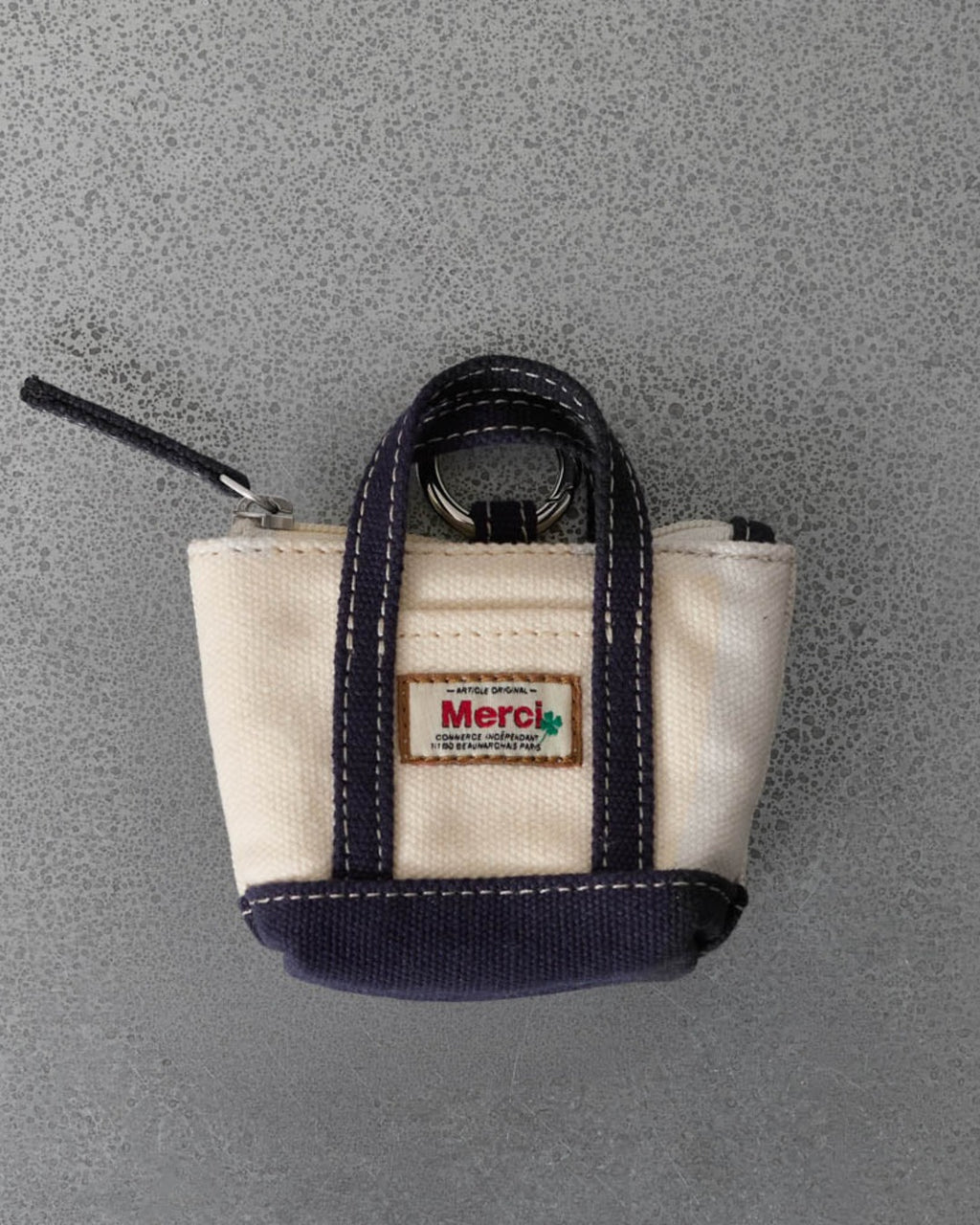 Merci - Porte Monnaie Candide Charm - Ecru & Marine