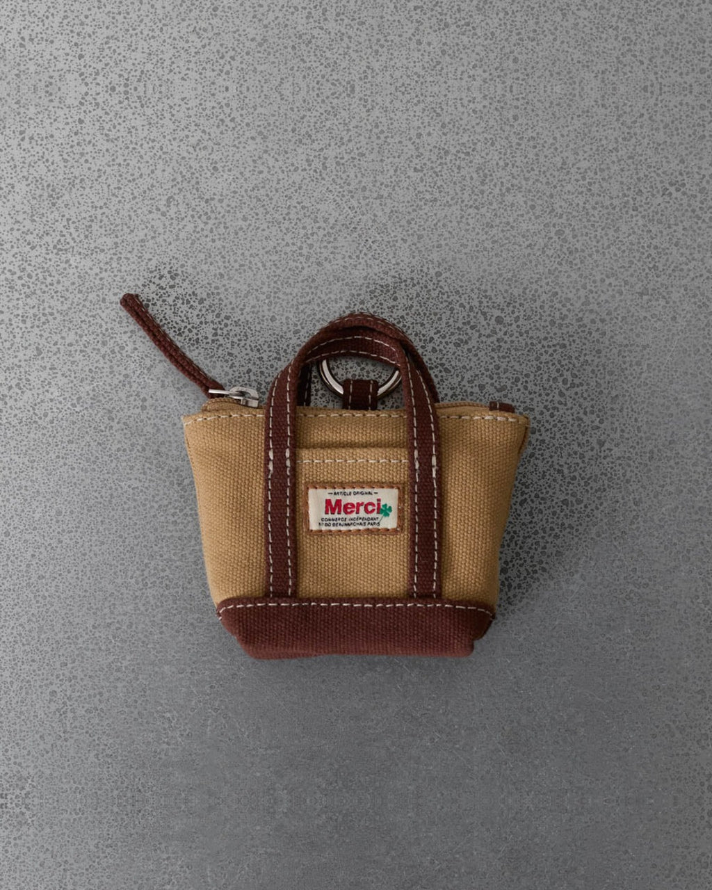 Merci - Porte Monnaie Candide Charm - Kaki & Marron