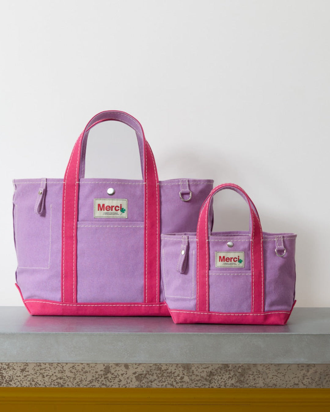 Merci - Candide shopping bag - Lilac & Fuchsia