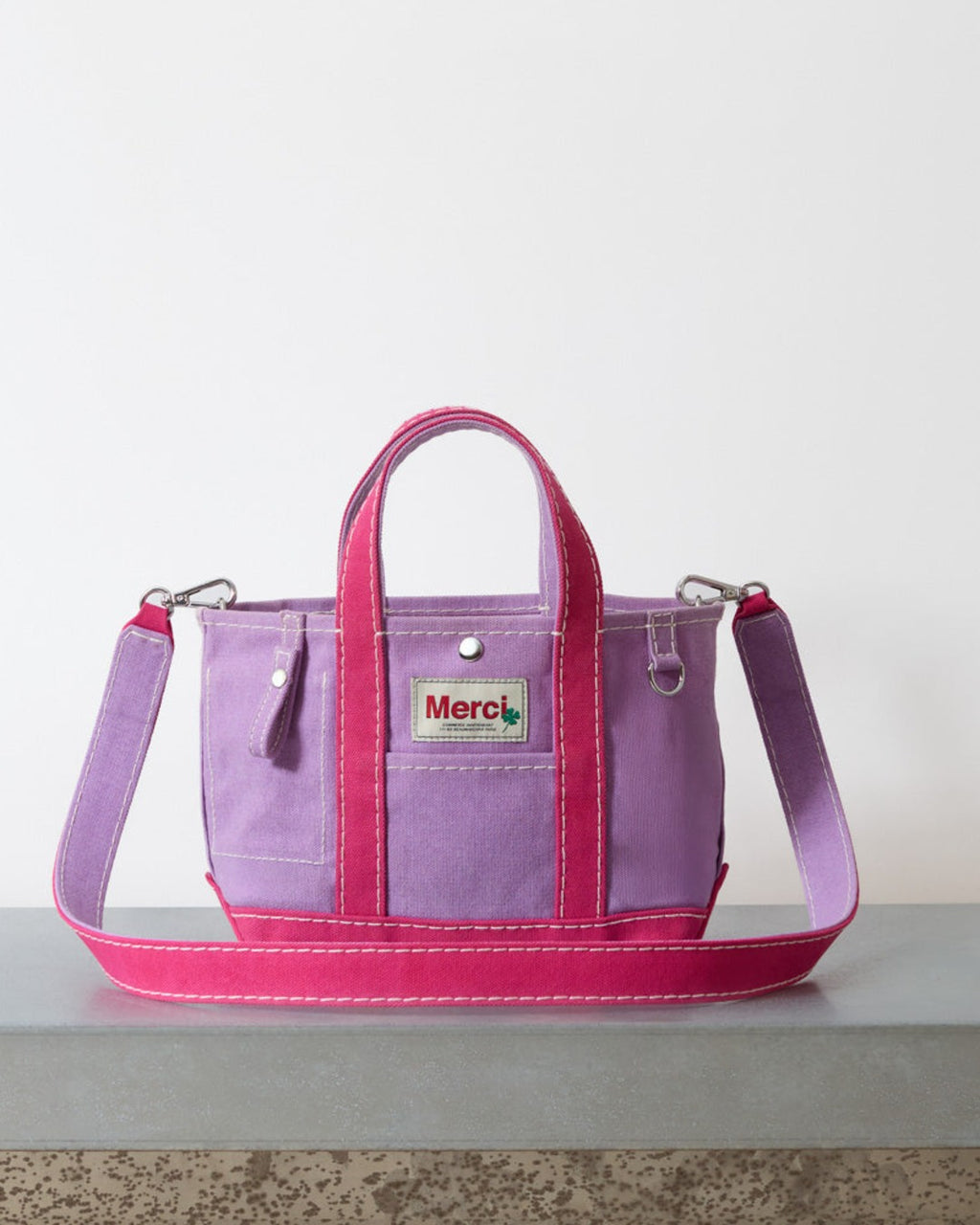 Merci - Candide shopping bag - Lilac & Fuchsia