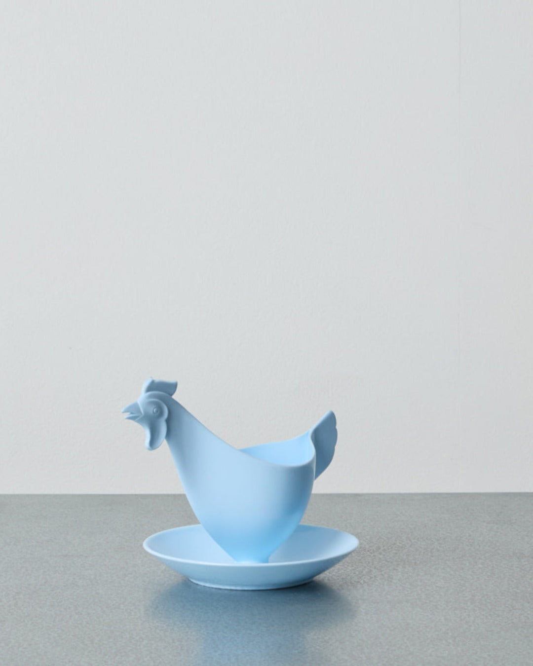 Sonja Plastic - Rooster Egg Cup - Light Blue