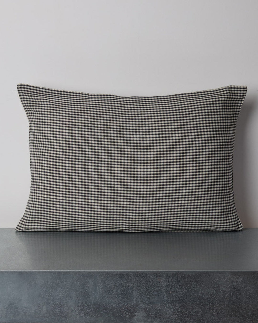 Tensira - Coussin En Coton - Vichy Noir & Blanc