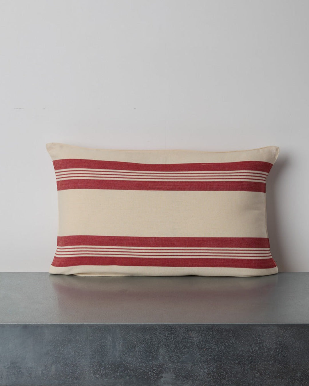 Tensira - Coussin En Coton - Rayures Rouges