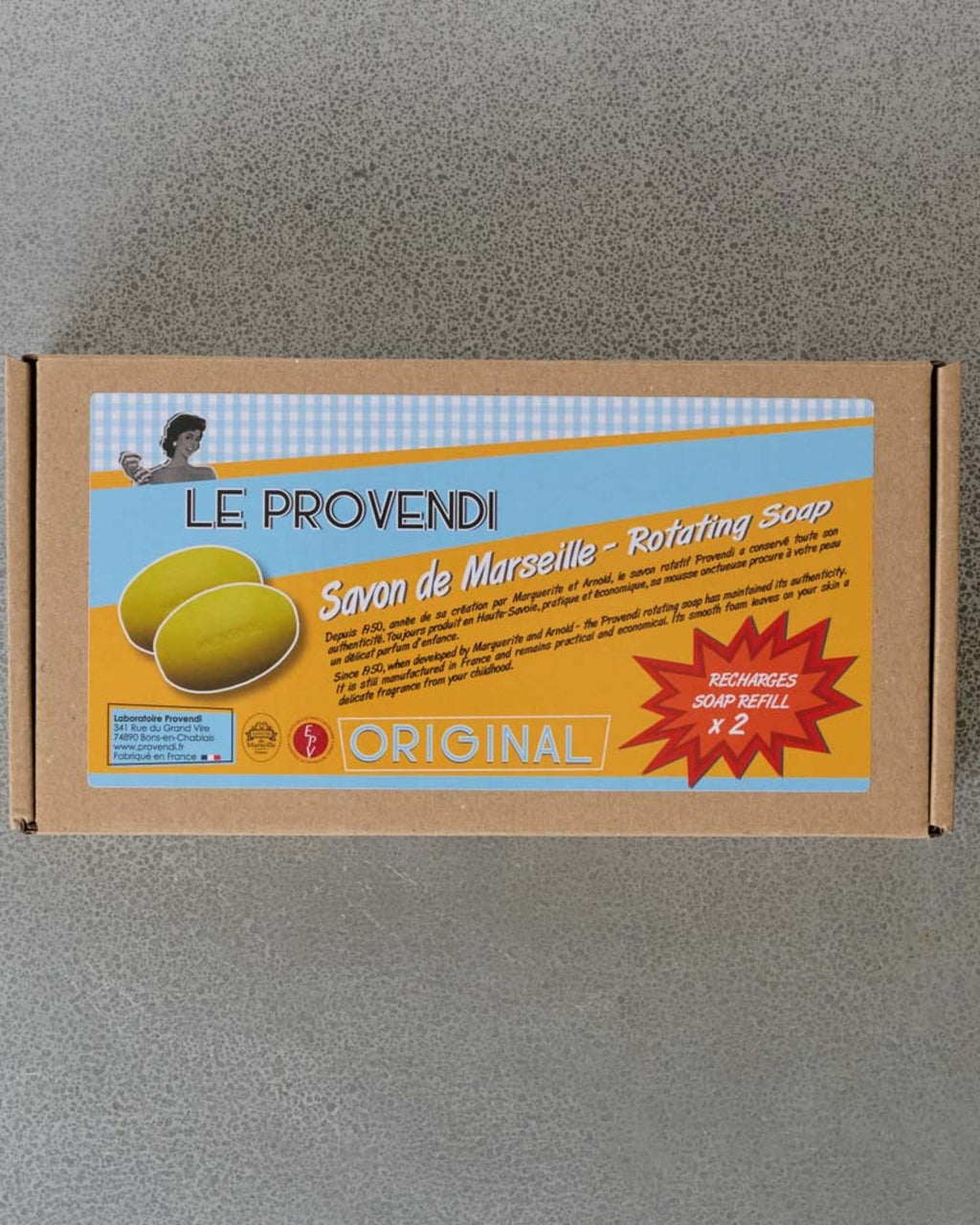 Provendi - Lot De 2 Savons Rotatifs Pomme Citron