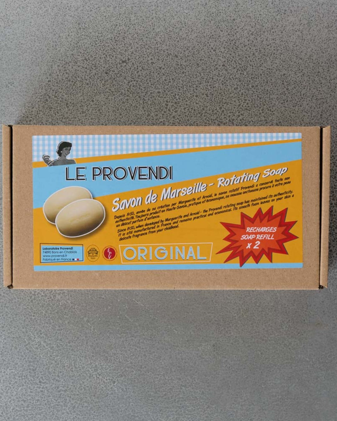 Provendi - Lot De 2 Savons Rotatifs Amande