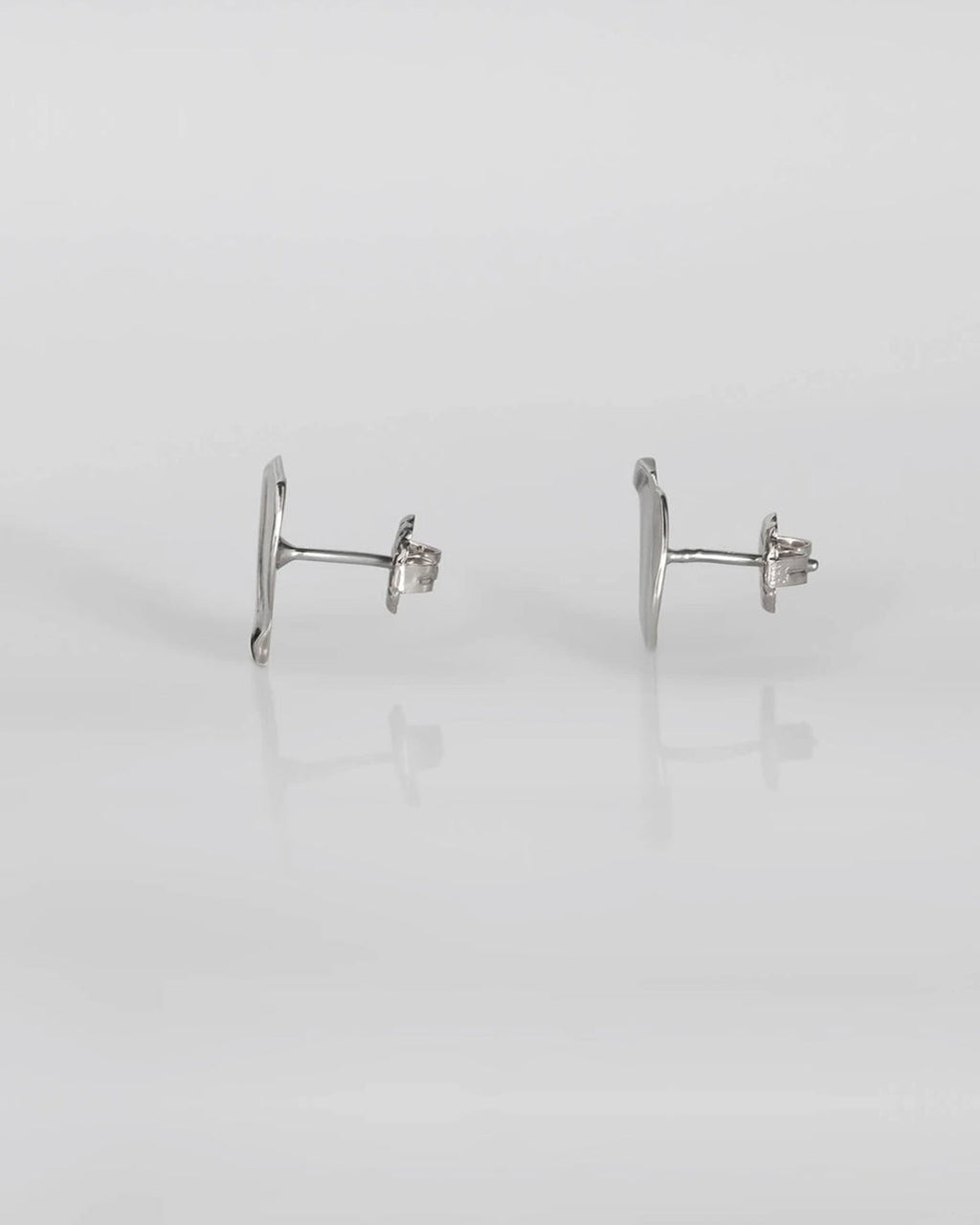 Tweek Eek - Boucles D'Oreilles Mirr Rectangle S - Argent