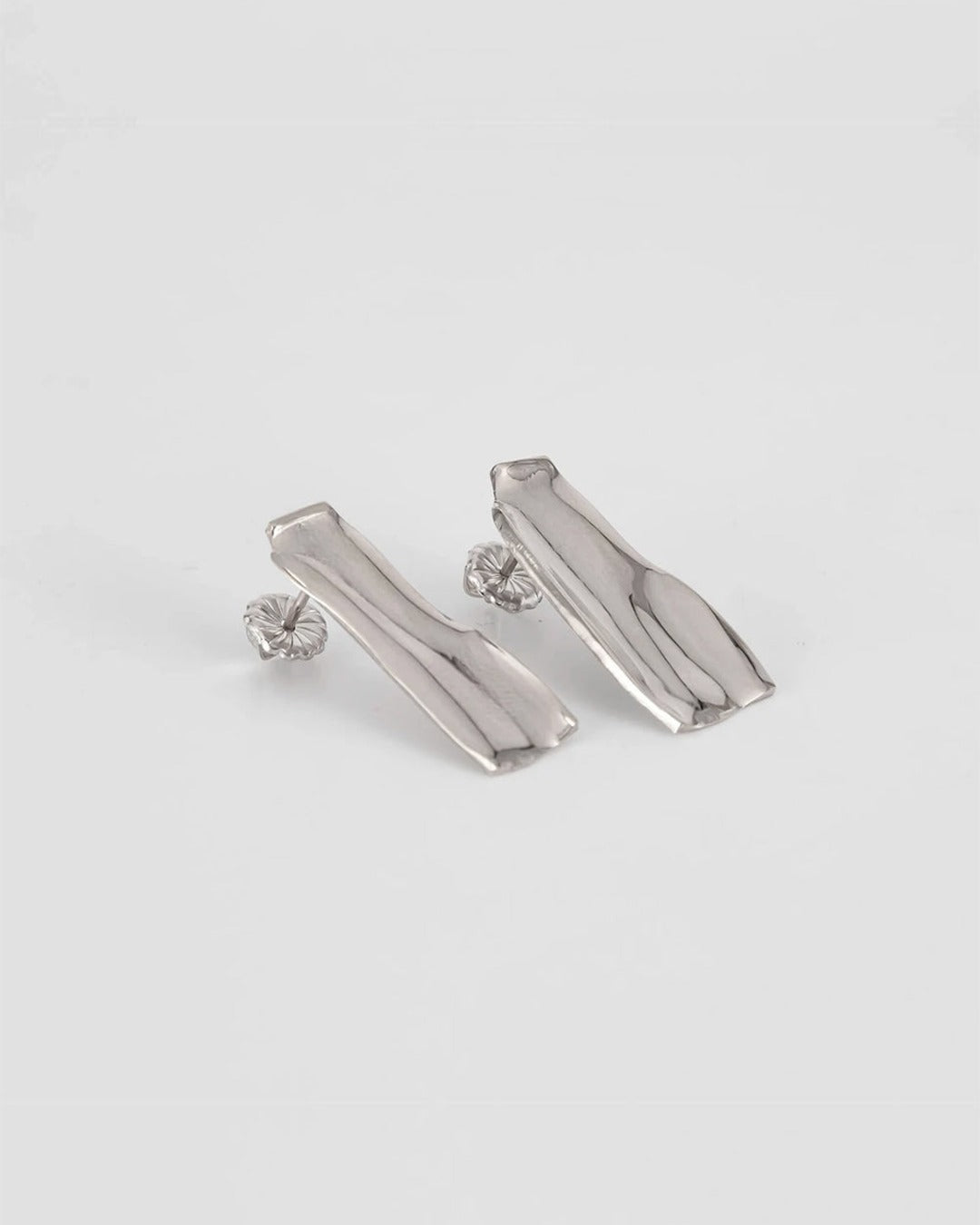 Tweek Eek - Boucles D'Oreilles Mirr Rectangle - Argent