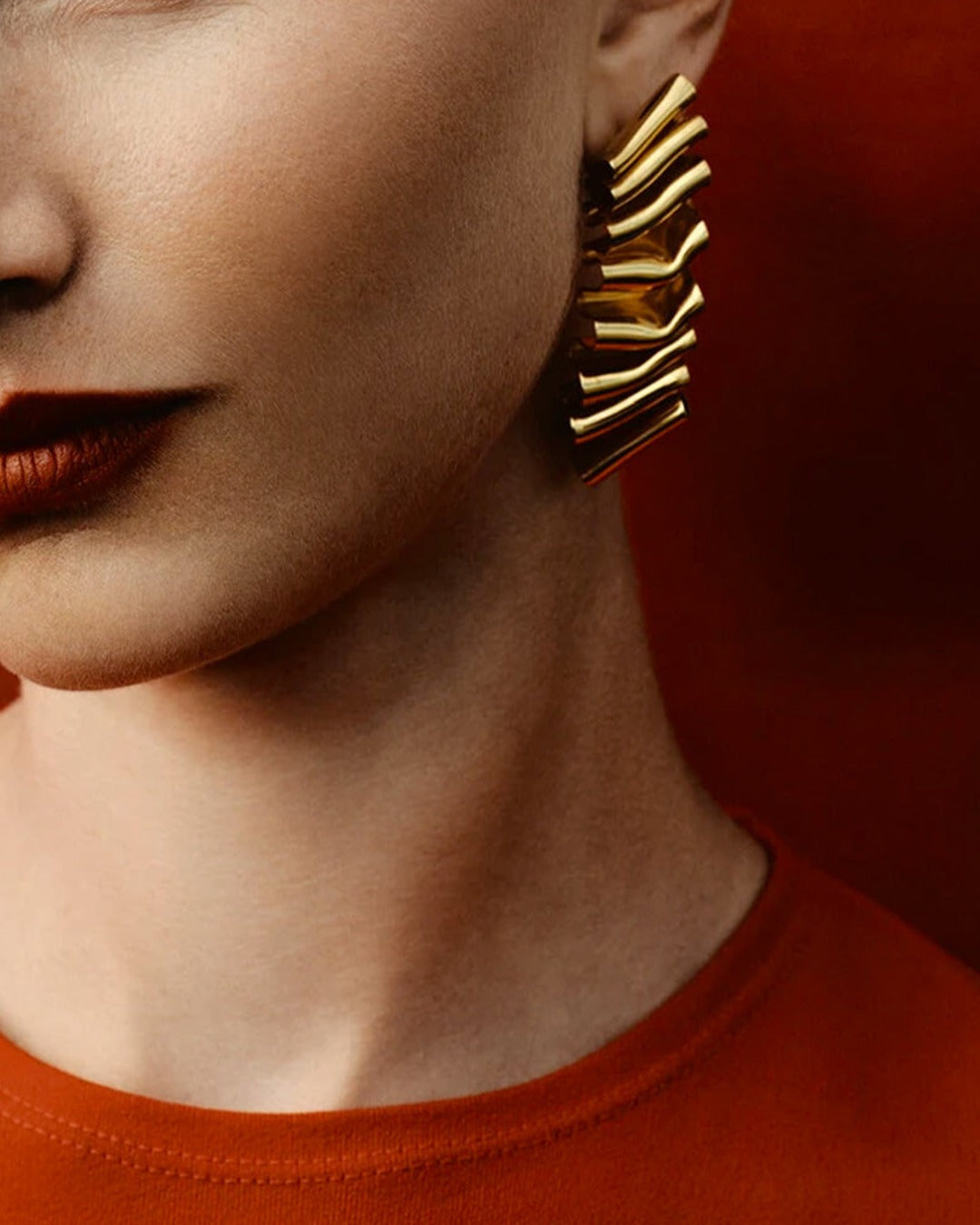 Tweek Eek - Boucles D'Oreilles Mirr Wave - Or