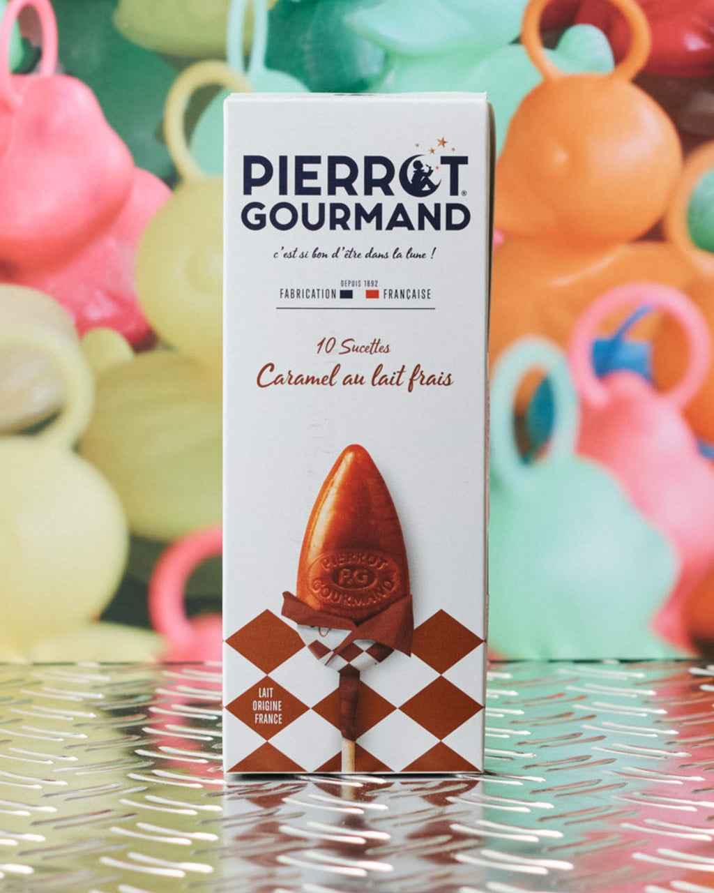 Pierrot Gourmand - Boite De 10 Sucettes - Caramel