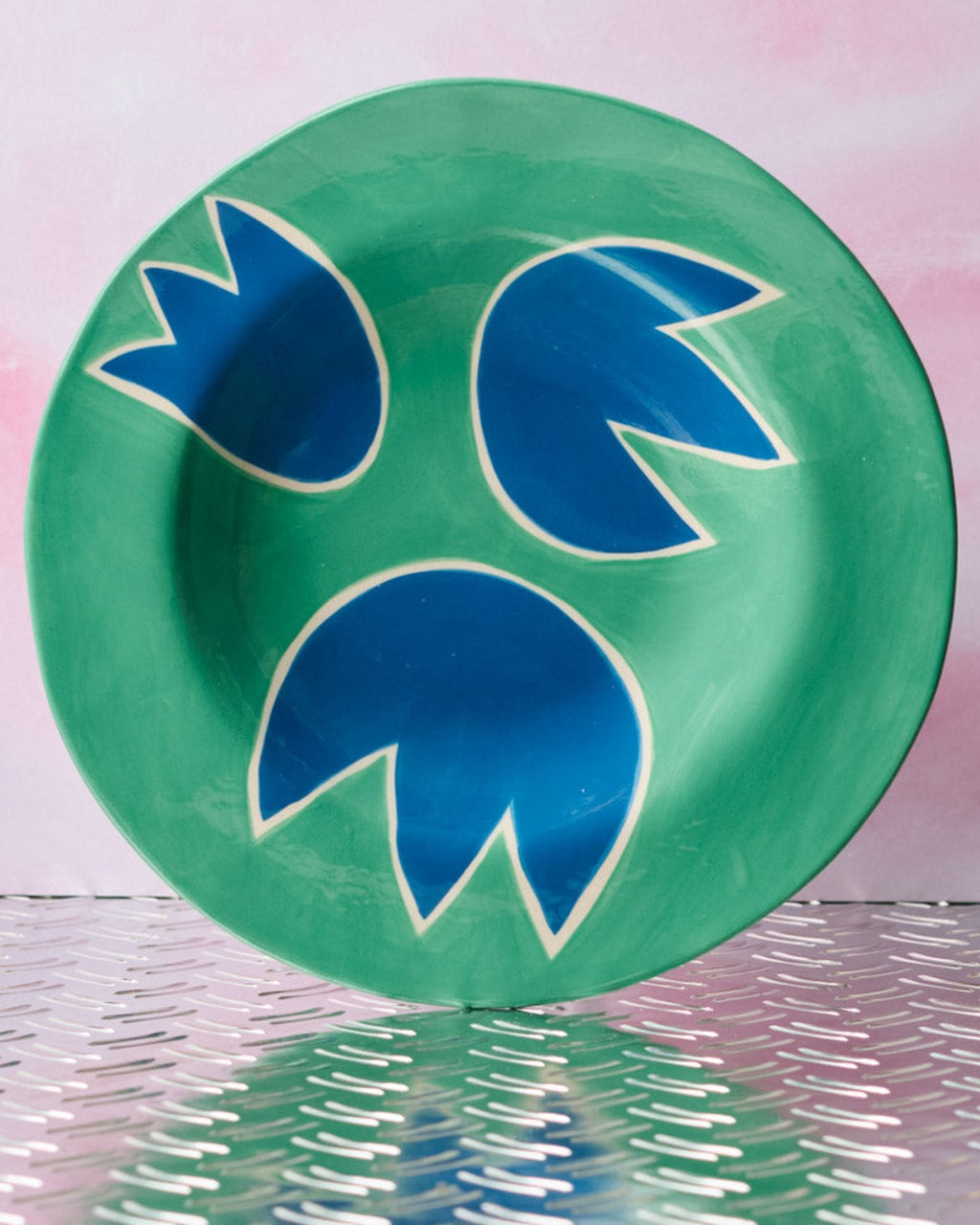 Laetitia Rouget - Assiette Verte - Tulipe Bleue