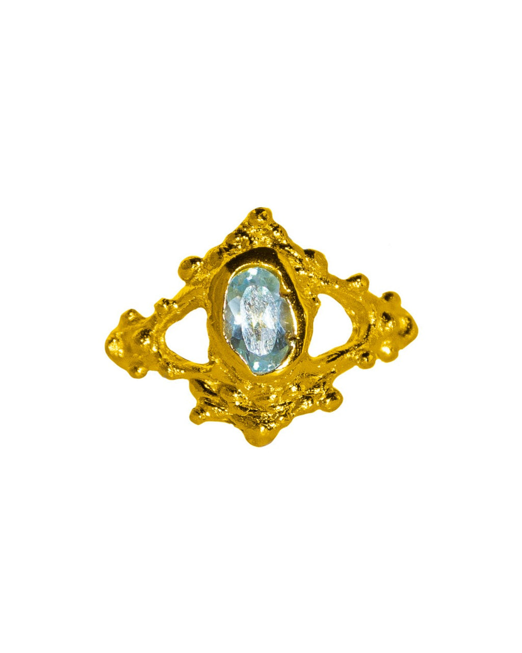 Sofia Rocha - Sol De Mar Ring - Gold & Light Blue