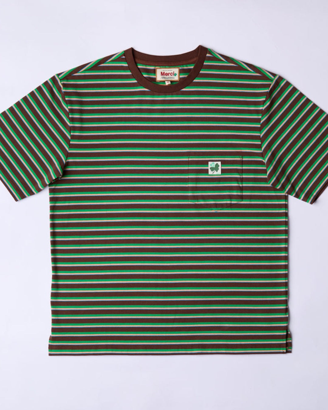 Merci - Vadim Striped T-Shirt - Brown & Green