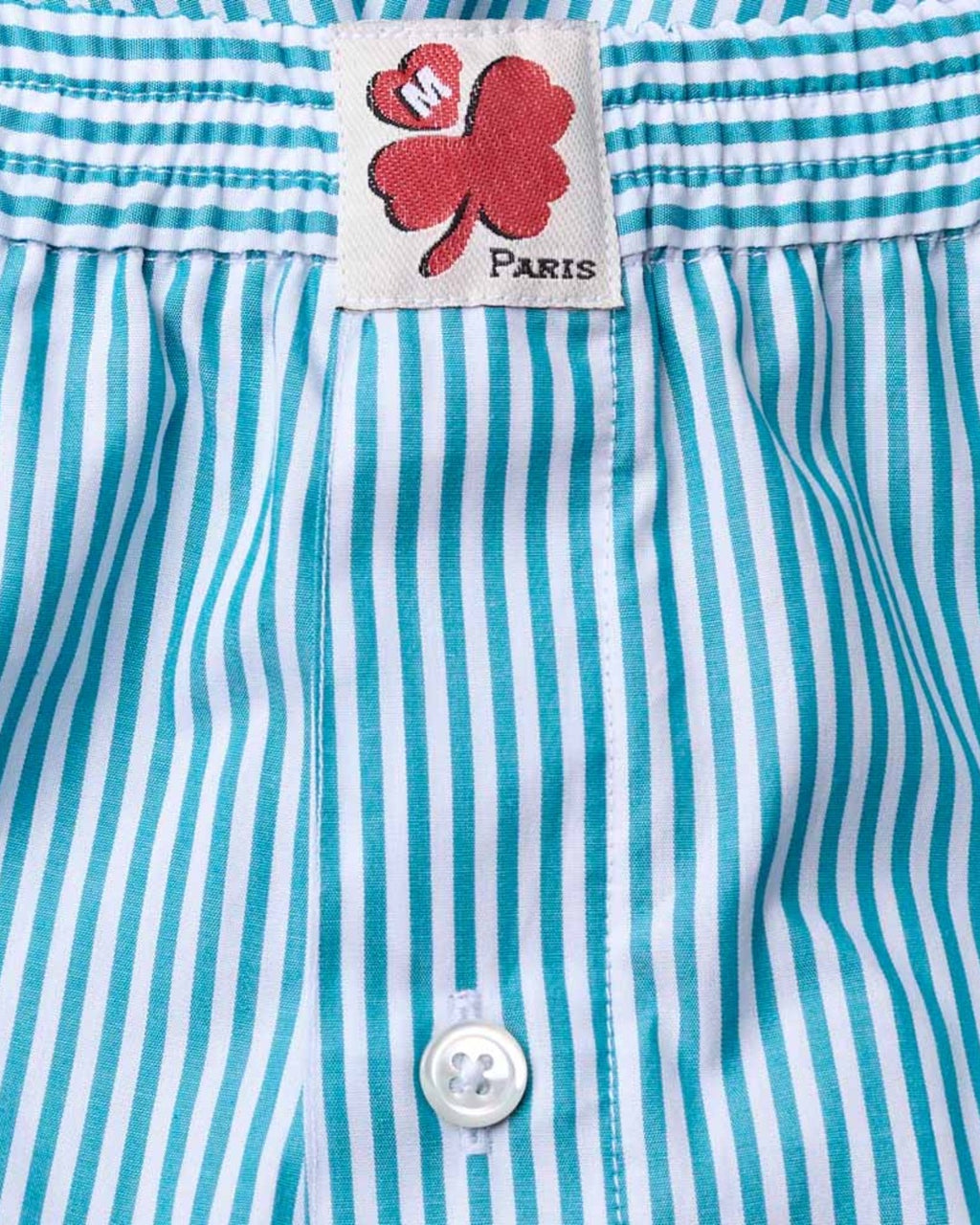 Merci - Short Jude Rayé - Turquoise