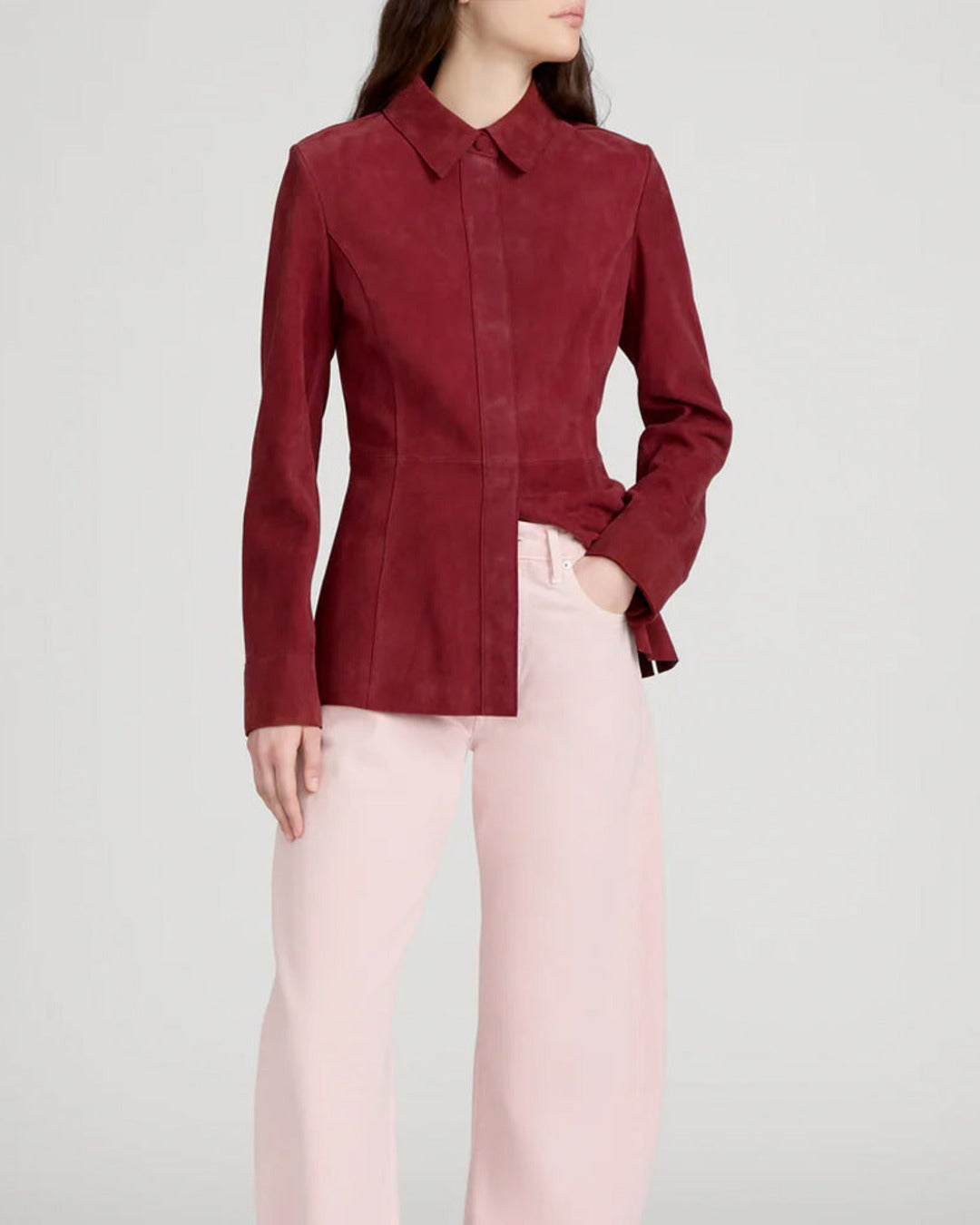 Frame - Chemise Suede - Garnet
