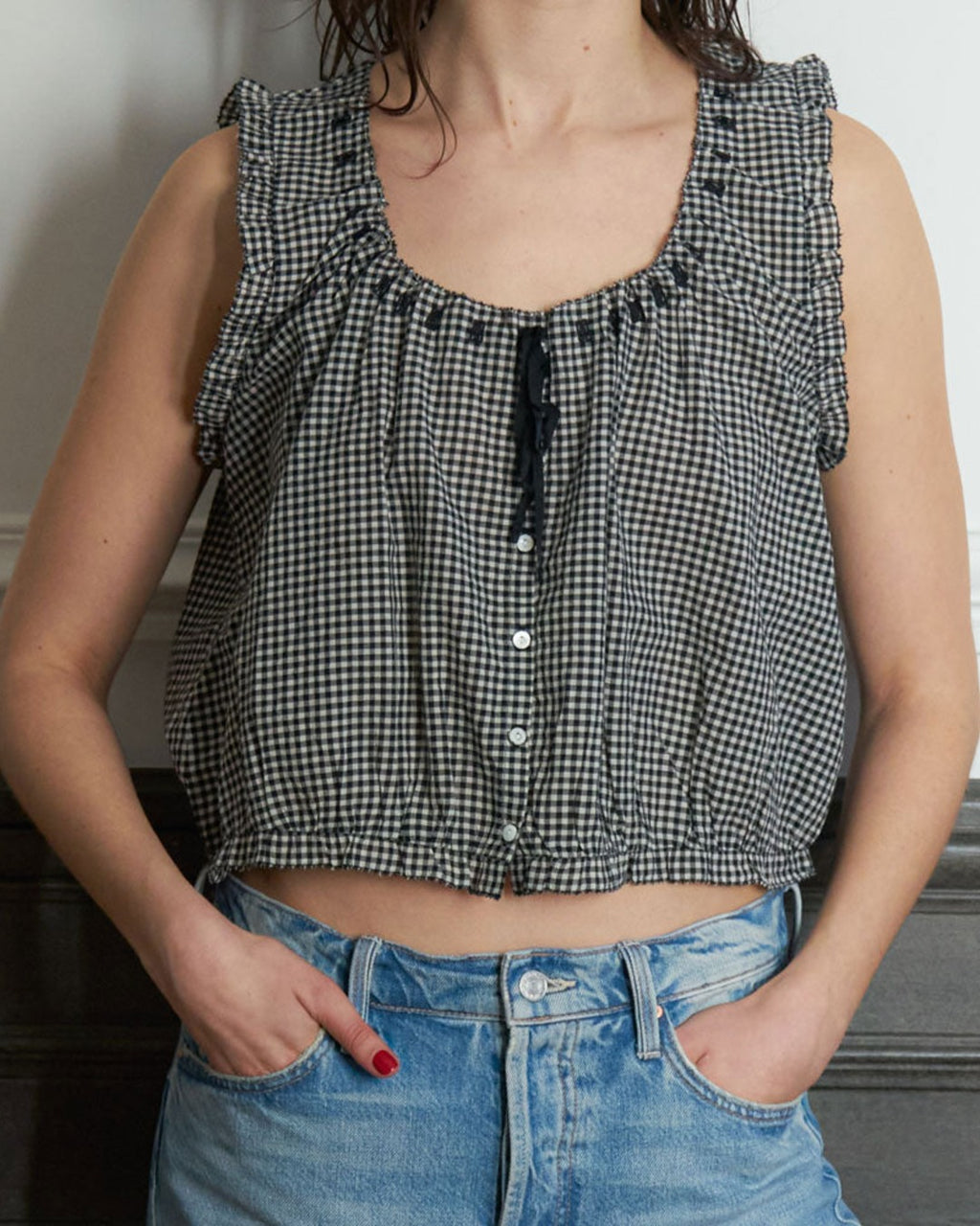 Dôen - Top Traveler - Noir Gingham