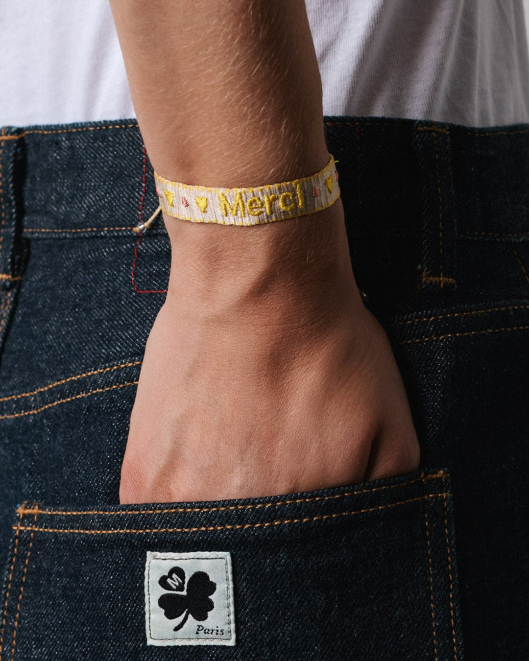 Merci x Guanabana - Bracelet Cœur - Jaune