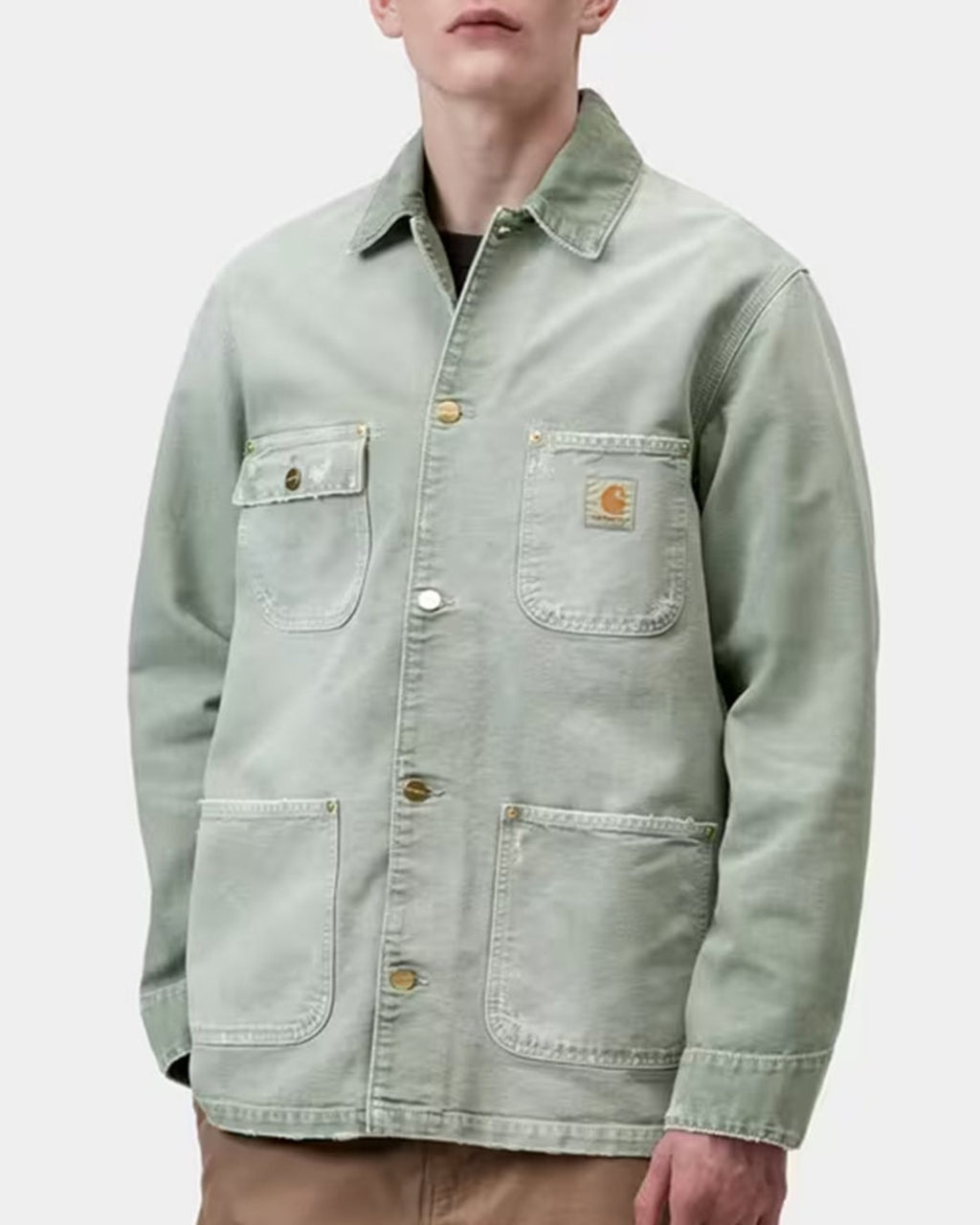 Carhartt Wip - Veste Og Chore - Shady Green Destroy Wash