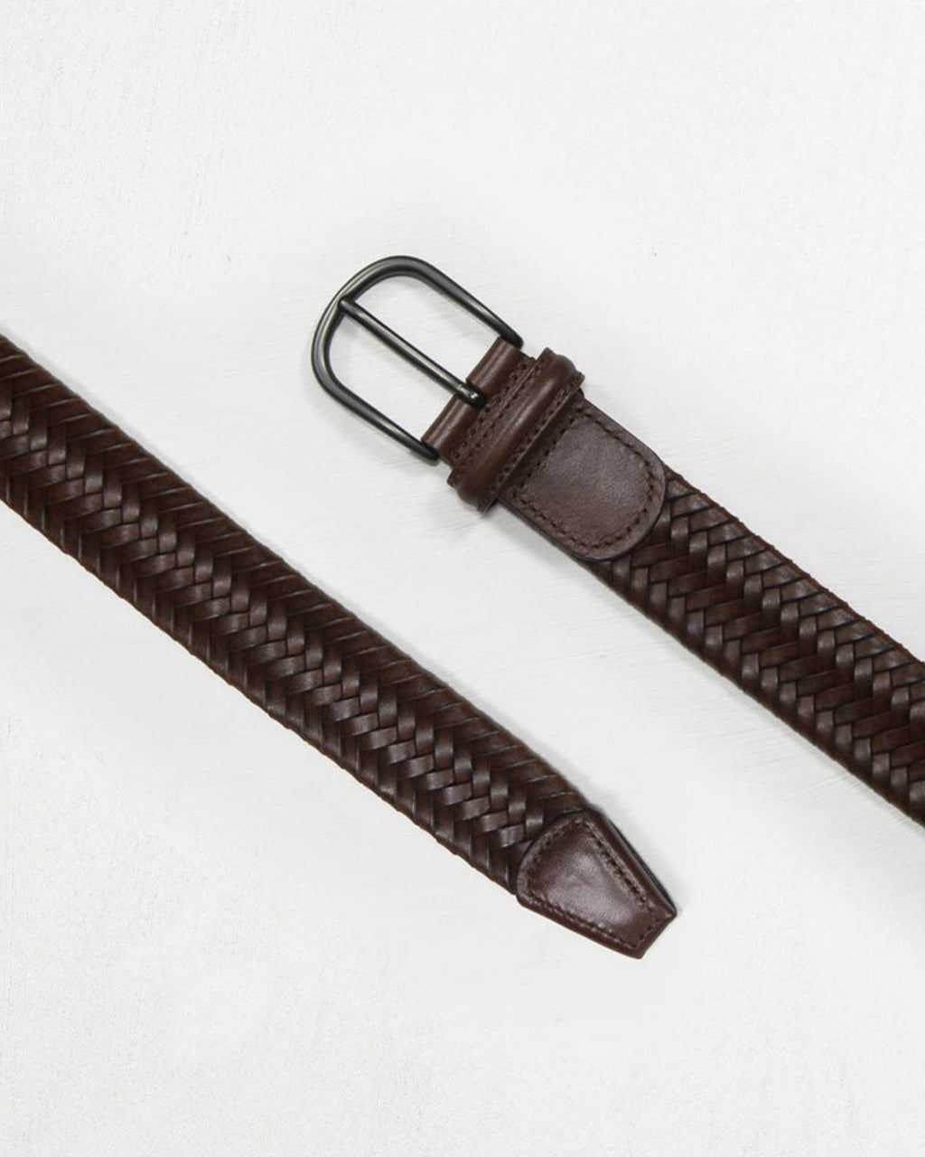 Anderson’S - Ceinture Tressée - Marron