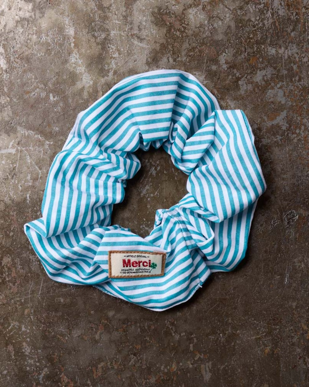 Merci - Scrunchie Scrunchie - Turquoise Stripes