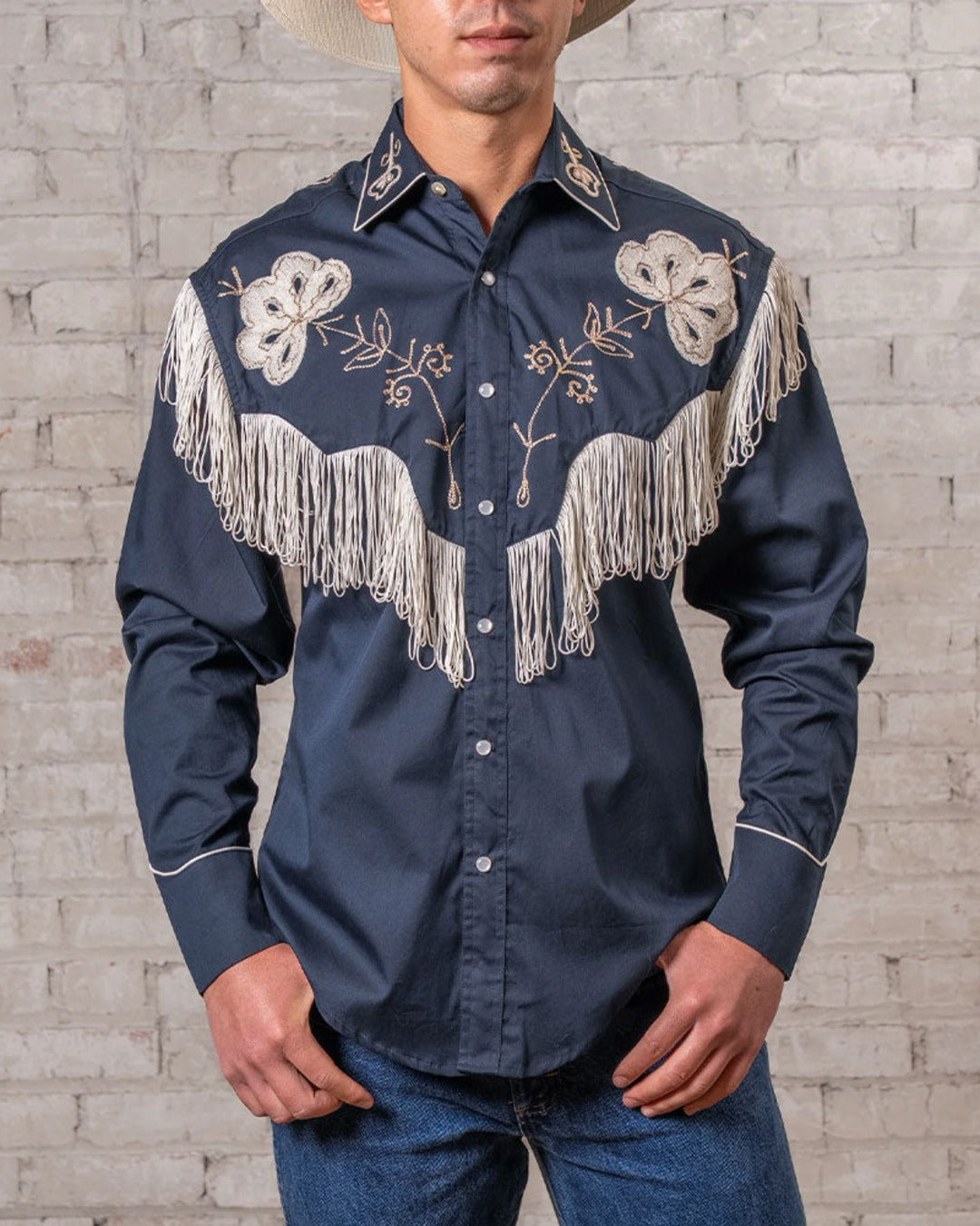Rockmount - Western Fringe Shirt - Navy