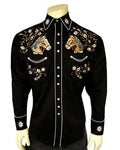 Rockmount - Horsehead Floral Western Shirt - Black