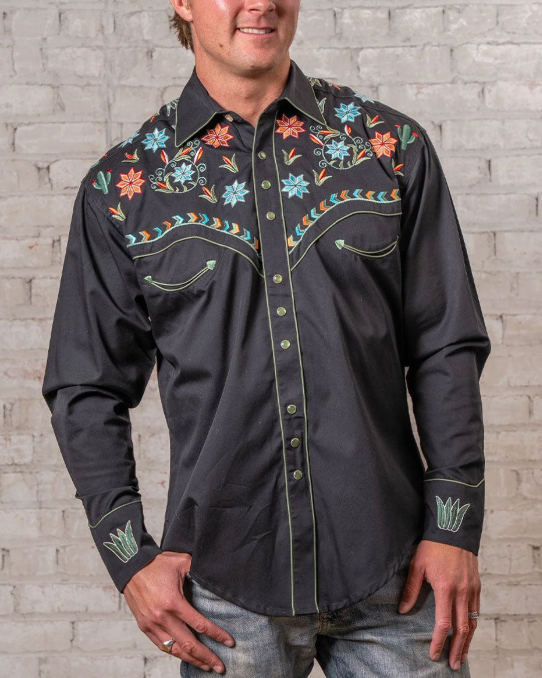 Rockmount - Agave Cactus Western Shirt - Black