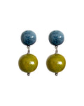 Blanca Olmos Studio - Las Gotas earrings - Blue & Lime