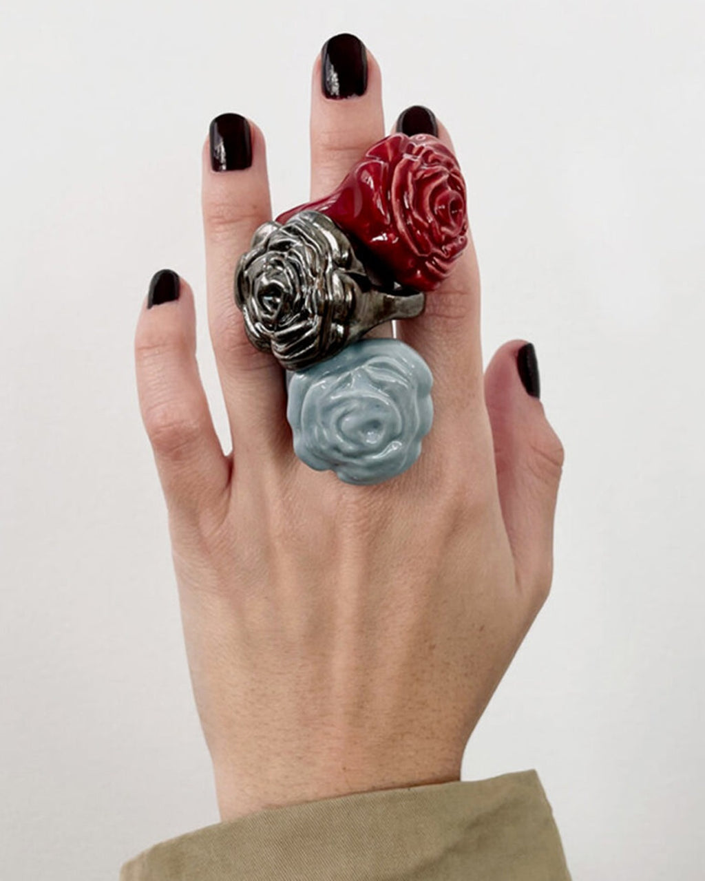 Blanca Olmos Studio - Bague La Rosa - Bleu Clair
