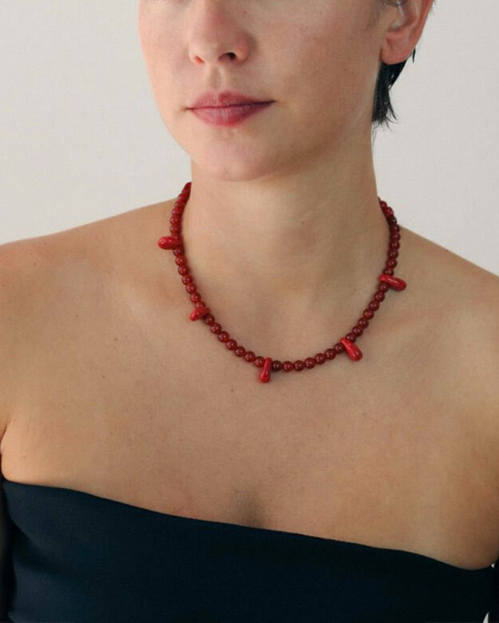 Blanca Olmos Studio - Las Lagrimas Necklace - Red
