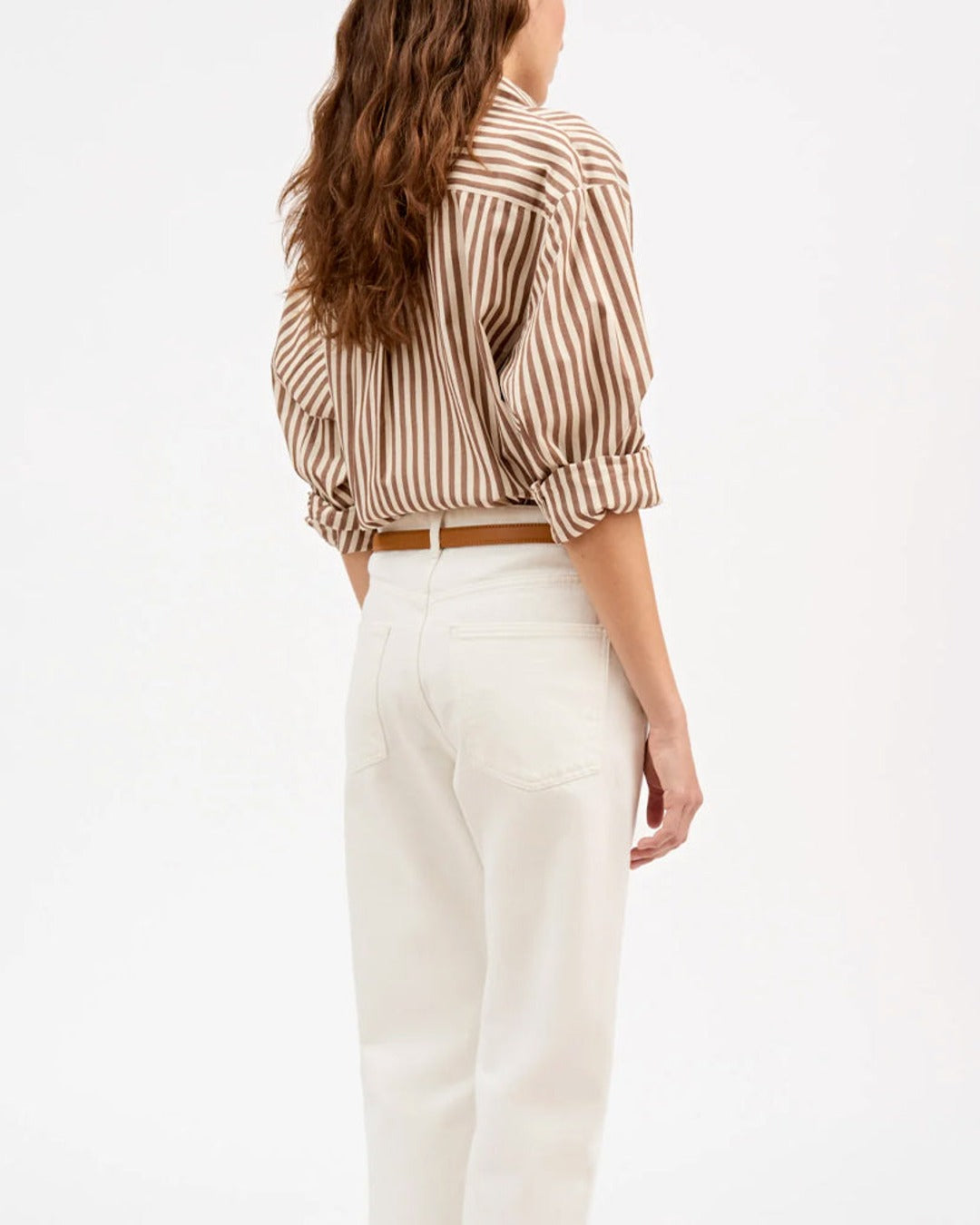 Skall Studio - Edgar Shirt - Brown and Ecru