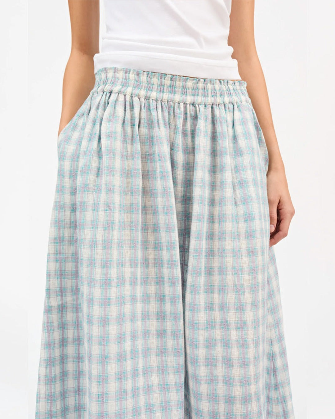 Skall Studio - Dagny Checkered Skirt - Purple & Blue