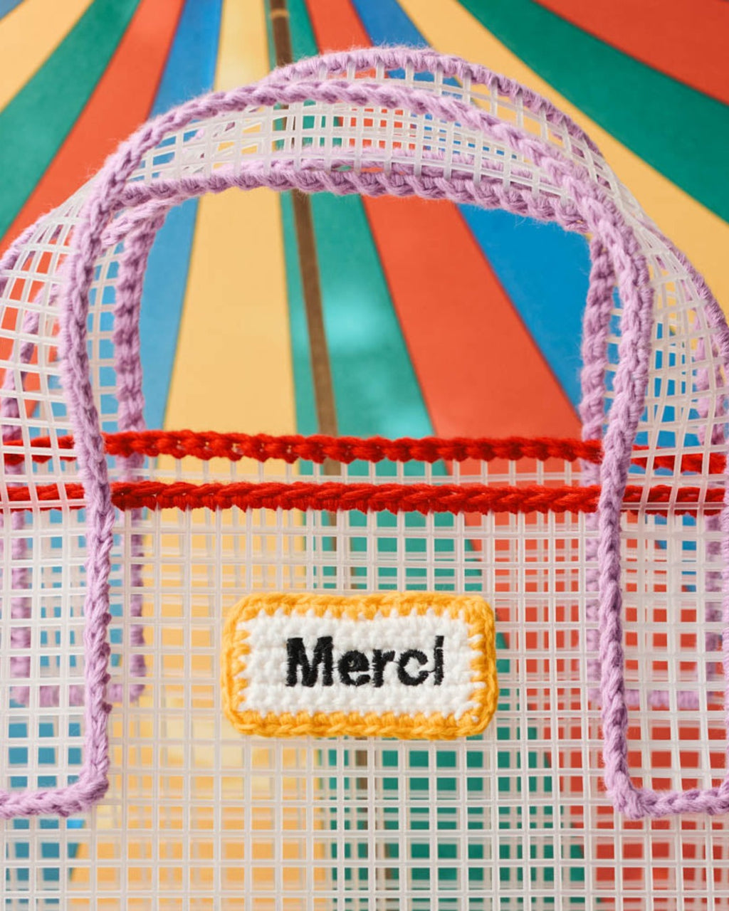 Merci x Mimi Salon - Mimi Salon x Merci - Basket Bag L - Red & Purple