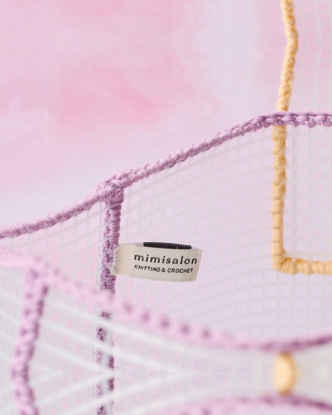 Merci x Mimi Salon - Sac Panier L - Violet & Jaune