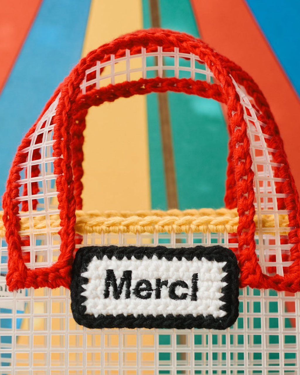Merci x Mimi Salon - Sac Panier Xs - Jaune & Rouge