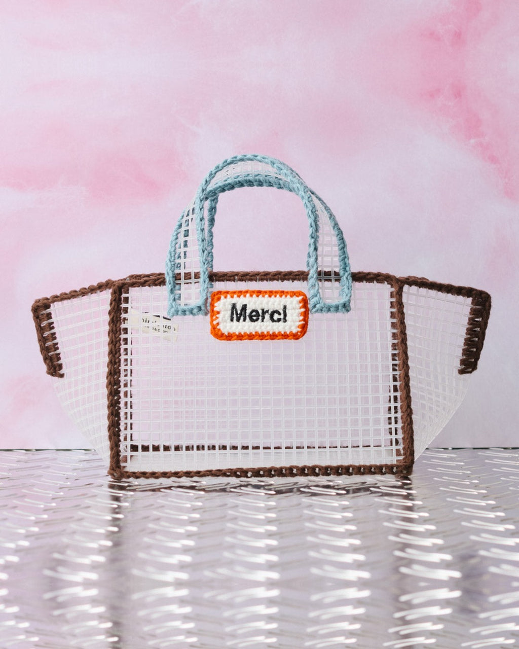 Merci x Mimi Salon - Mimi Salon x Merci - Basket Bag XS - Brown & Blue