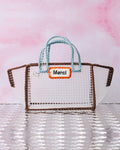 Merci x Mimi Salon - Mimi Salon x Merci - Basket Bag XS - Brown & Blue