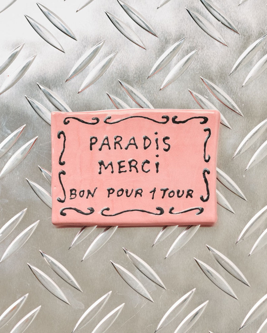 Merci x Michela Castagnaro - Ride ticket Merci ceramic - Pink