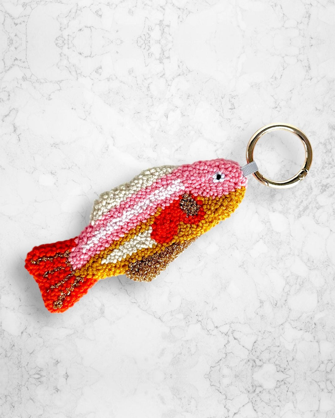 N2 Studio - Sardine Key Ring - Pink White & Orange