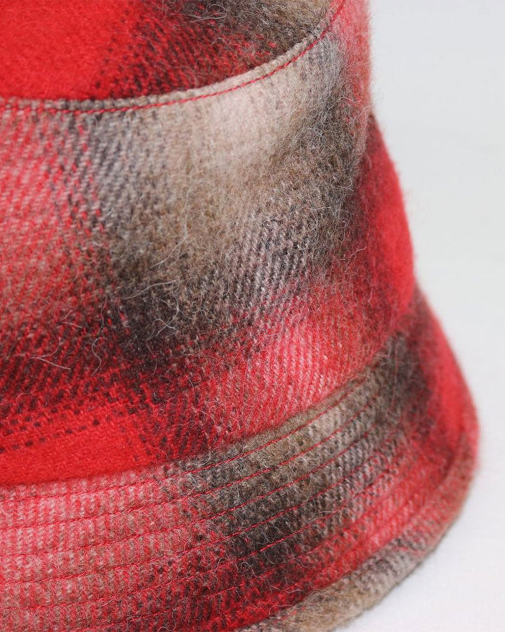 Cableami - Chapeau 70S Wool Shaggy Check - Rouge