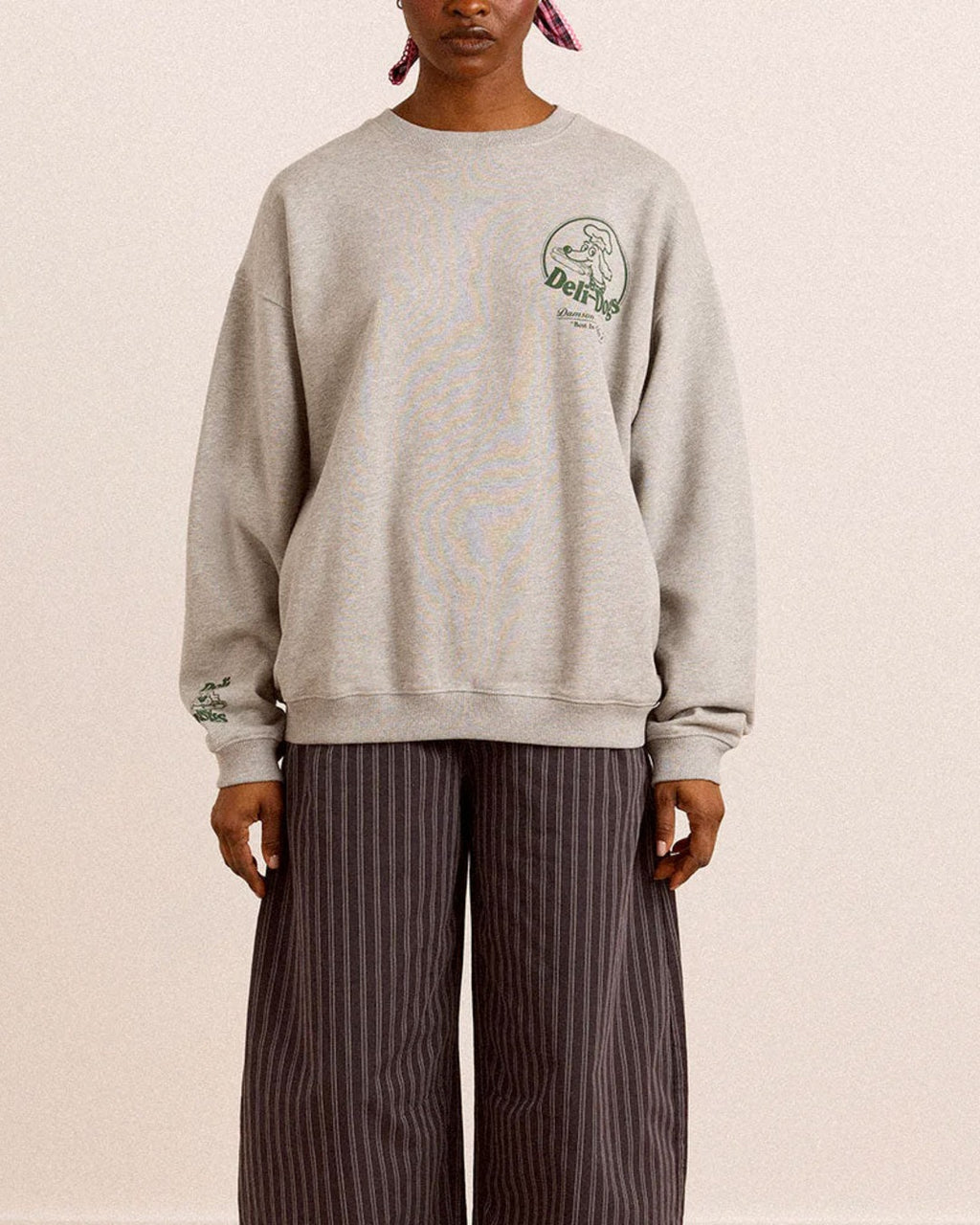 Damson Madder - Deli Dog Sweatshirt - Grey
