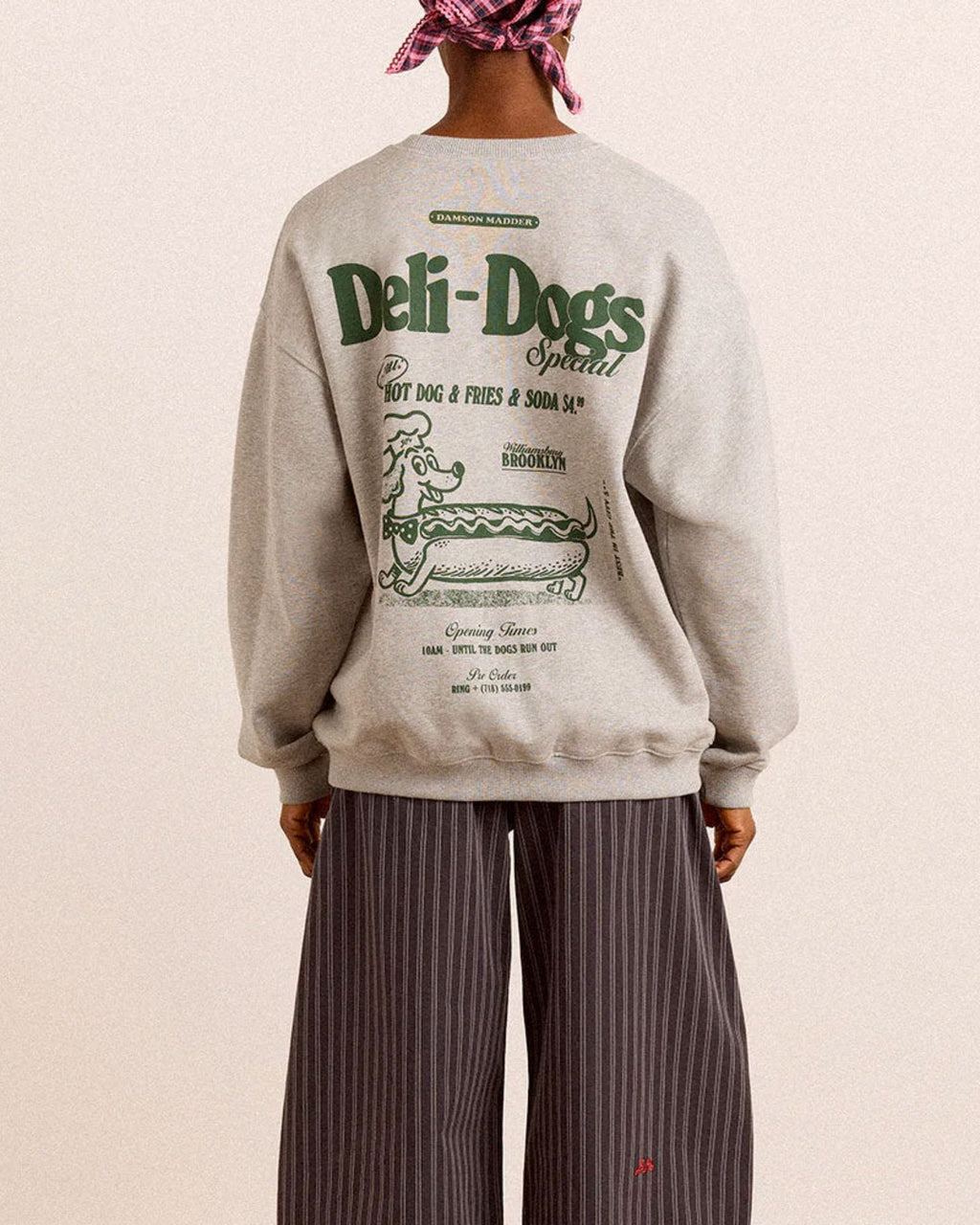 Damson Madder - Deli Dog Sweatshirt - Grey