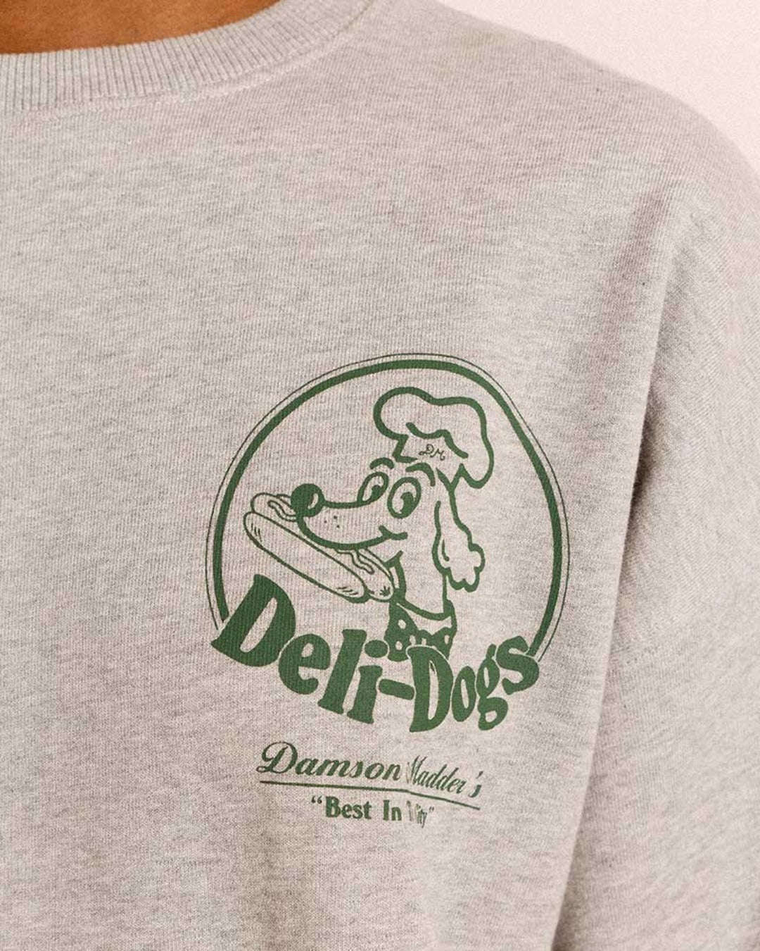 Damson Madder - Deli Dog Sweatshirt - Grey